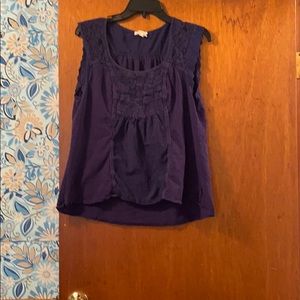 Meadow Rue Navy blue blouse